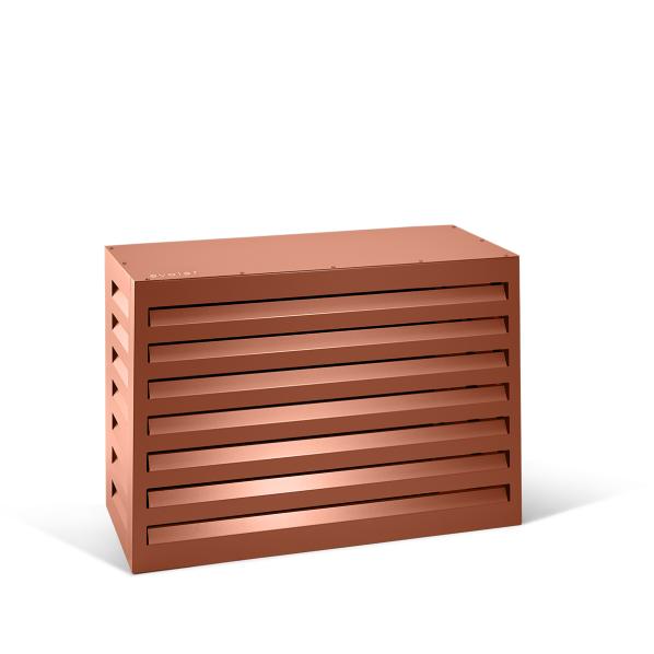 Evolar luftkonditionerings- och värmepumpshus tegelröd aluminium XS, 600x900x400 MM