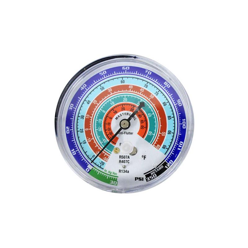 Wymienny manometr PSI/°F 80mm LS - R404A-407C-507A-134a