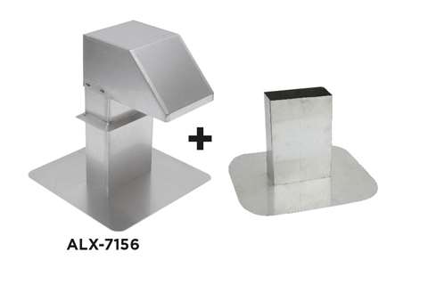 Alixo aluminium roof duct - ALX-7156 + adjustable substructure