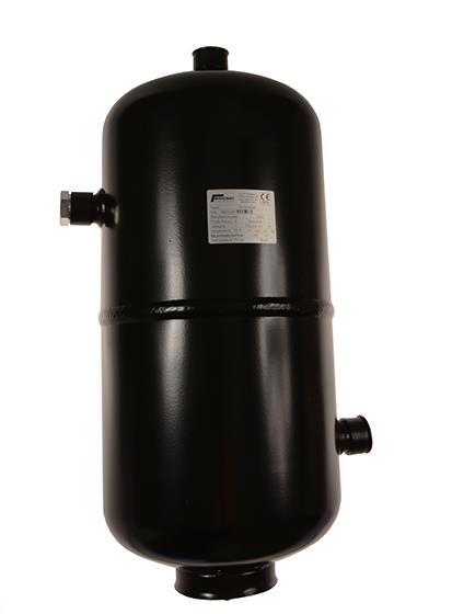 Refrigerant collector, 45 BAR, 20.0 l, inlet 28 ODS", outlet 1.1/4"