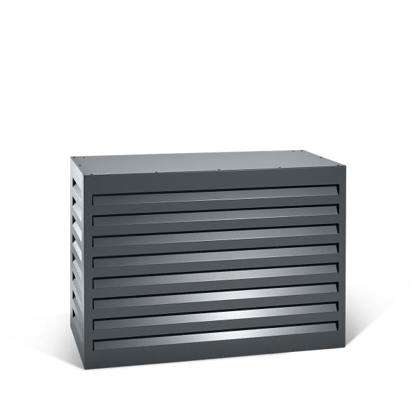 Evolar luftkonditionerings- och värmepumpshus Mörk antracit aluminium S, 700x1000x500 MM
