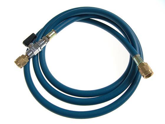 Manguera de llenado REFCO CA-CL-72, 4492979, 1,8 m, válvula de bola, azul