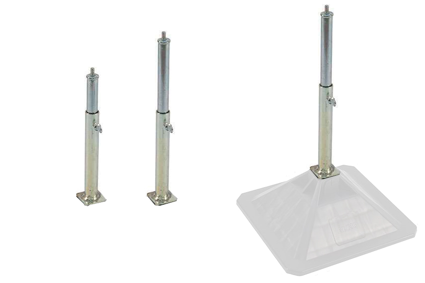 Alixo telescopische verstelbare buissteun - voor H-frame (zonder stelvoetjes voor sokkel of H-frame)