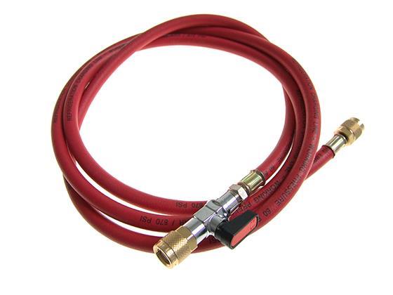 Tuyau de remplissage REFCO CA-CL-72, 4492987, 1,8 m, robinet à bille, rouge