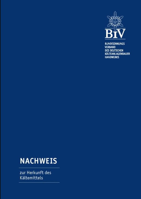 Formulier voor bewijs van oorsprong van koelmiddelen