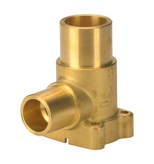 Klepbehuizing voor Danfoss TE12 expansieklep, hoekuitvoering, aansluiting: 5/8" x 7/8" [mm] ODF