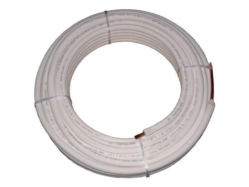 Pre-insulated CU pipe d = 1/4" (6 mm), wall thickness 1.0 mm, roll of 50 m