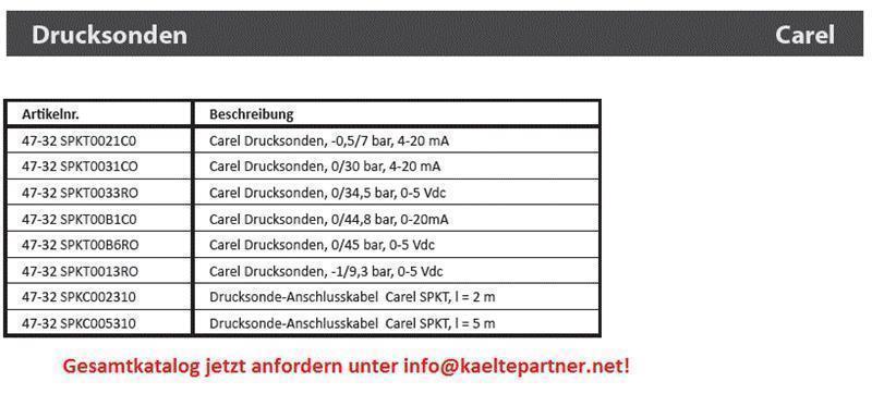 CAREL pressure transmitter, 0/34.5 bar, 0-5 Vdc, SPKT0033P0