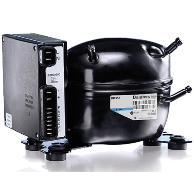 SECOP / Danfoss BD35F kompressor med uppstartselektronik, 12-24V