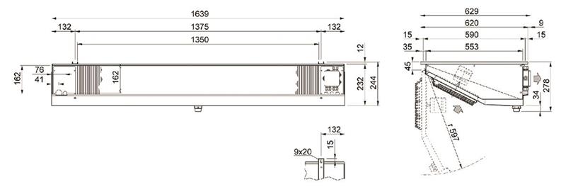 Parownik ECO - Luvata GME43EL7ED, 2,63 [kW] (dT 8 st., R404a) z odszranianiem