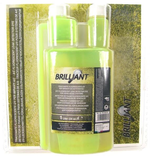Errecom Brilliant 1 L, UV-lekdetector voor aircosystemen in auto's, fluorescerend