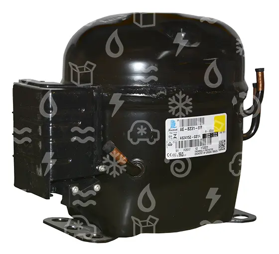 Compressore Tecumseh AE2415Z, LBP - R404A, 230V/1PH/50-60Hz, connessione a saldare