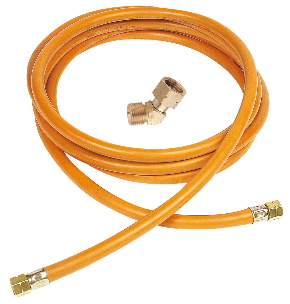 PERKEO Propane high-pressure hose, swivelling (DINEN16436-1/DIN 4815), HP - 30 bar, Ø 6, L=5 m