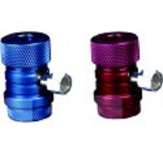 Car quick coupler set for R134a car air conditioning systems HD + ND lockable, connection M14x1.5