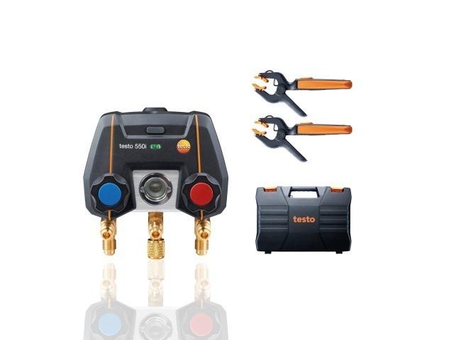 testo Fitter's Aid Set 0564 3550 550i App-controlled digital cordless clamp probe.