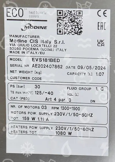 ECO, Wärmetransfer, Kühler, Modine, EVS181BED