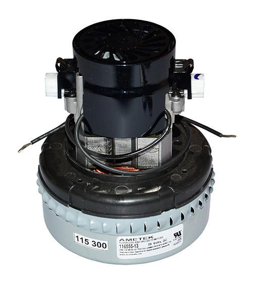 Silnik odkurzacza 480 W/24 V DC, AMETEK LAMB 116555-13, obejście urządzenia peryferyjnego, 5,7", 2-st.