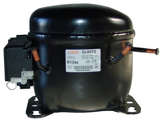 Compressor ACC Cubigel / Huayi GL80TG, HMBP - R134a, 200-230V, 50Hz/60Hz- not available, replaced by GE80TG