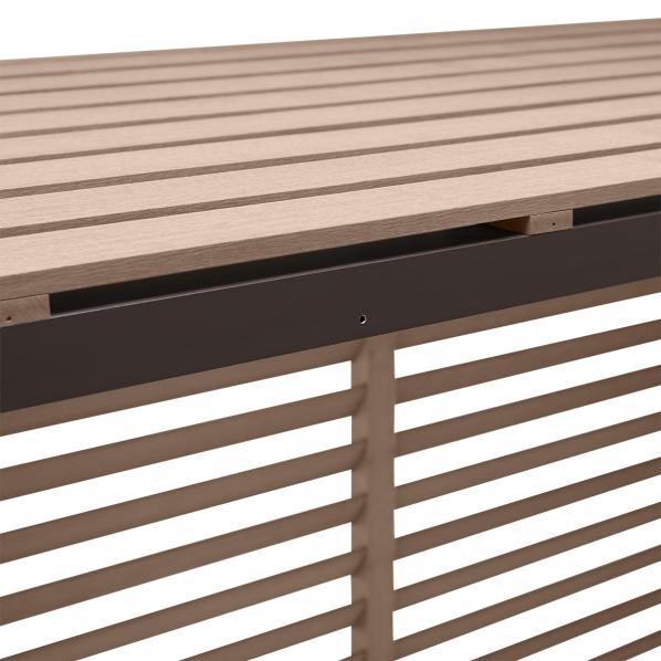 Evolar luftkonditionerings- och värmepumpshus Tropical Teak WPC XS, 600x900x400 MM