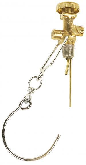 PERKEO "Robust" propane mounting cylinder valve for 0.425 kg mounting cylinders without hook, G3/8" LH