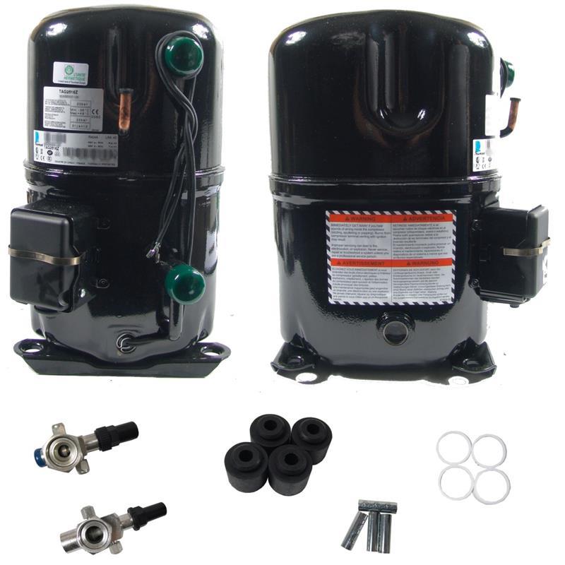 Compressore Tecumseh TAG2516Z/R, LBP - R404A/R507, 400-440V/3F/50Hz, con valvola Rotalock- non disponibile, sostituito da AG2516P-TZ