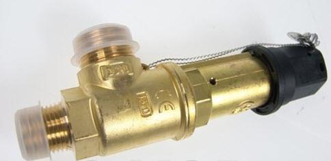 Zawór bezpieczeństwa Castel 3030/44C310, przyłącza kielichowe 1/2" NPT, 31 barów