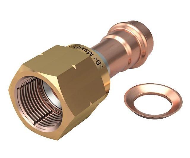 Conex MaxiPro adapter 3/4" MPA5286G 0060601 flanged stainless steel cone + MS nut (PU=2)