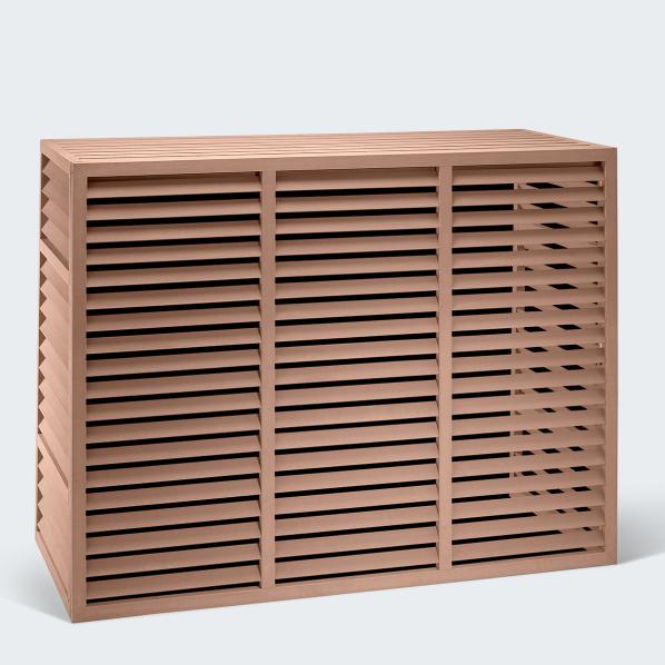 Evolar luftkonditionerings- och värmepumpshus Tropical Teak WPC XL, 1300x1700x750 MM