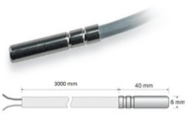 Dixell / Copeland PTC-sensor SN6S0300 PTC-sensor roestvrijstalen huls 3,0m silicone
