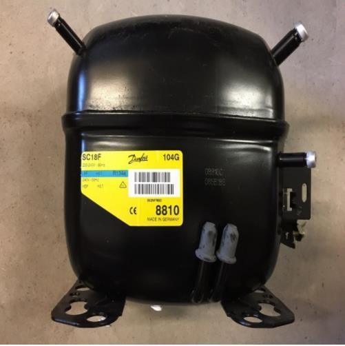 Compresor SECOP / Danfoss SC18F, LBP - R134a, 220-240V, 50Hz, 104G8800 - sin electrónica de arranque