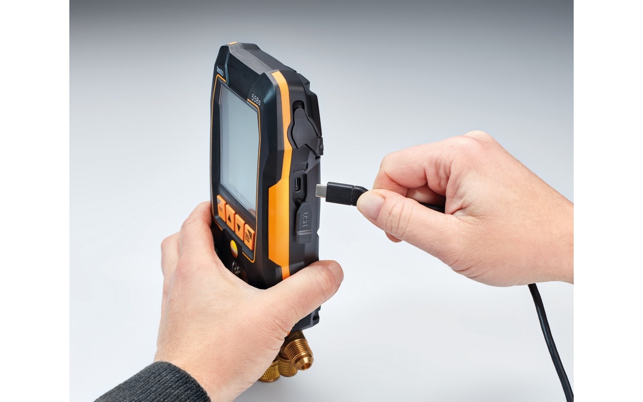 testo 0564 1558 digitale 4-weg-montagehulp 558s met touchscreen voor A2L- en A3-koelmiddelen