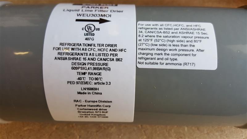 Filter dryer Parker WEU 303 MOI, 3/8" SAE