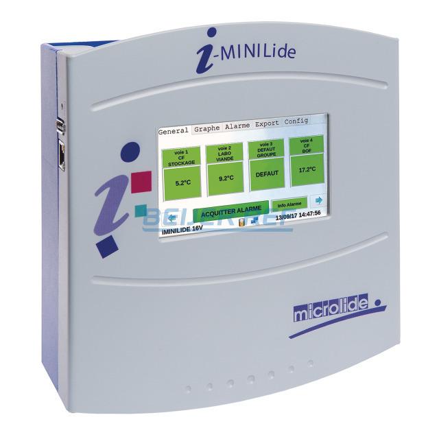 i-MINILide Pack-iM2-A-DE Registrador de datos pantalla táctil 2 canales incl. 2 sensores