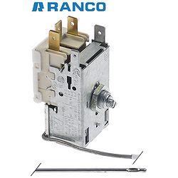 THERMOSTAT pour évaporateur Ranco K22-L1082, contacts 6A 250V, tube capillaire 2000 mm