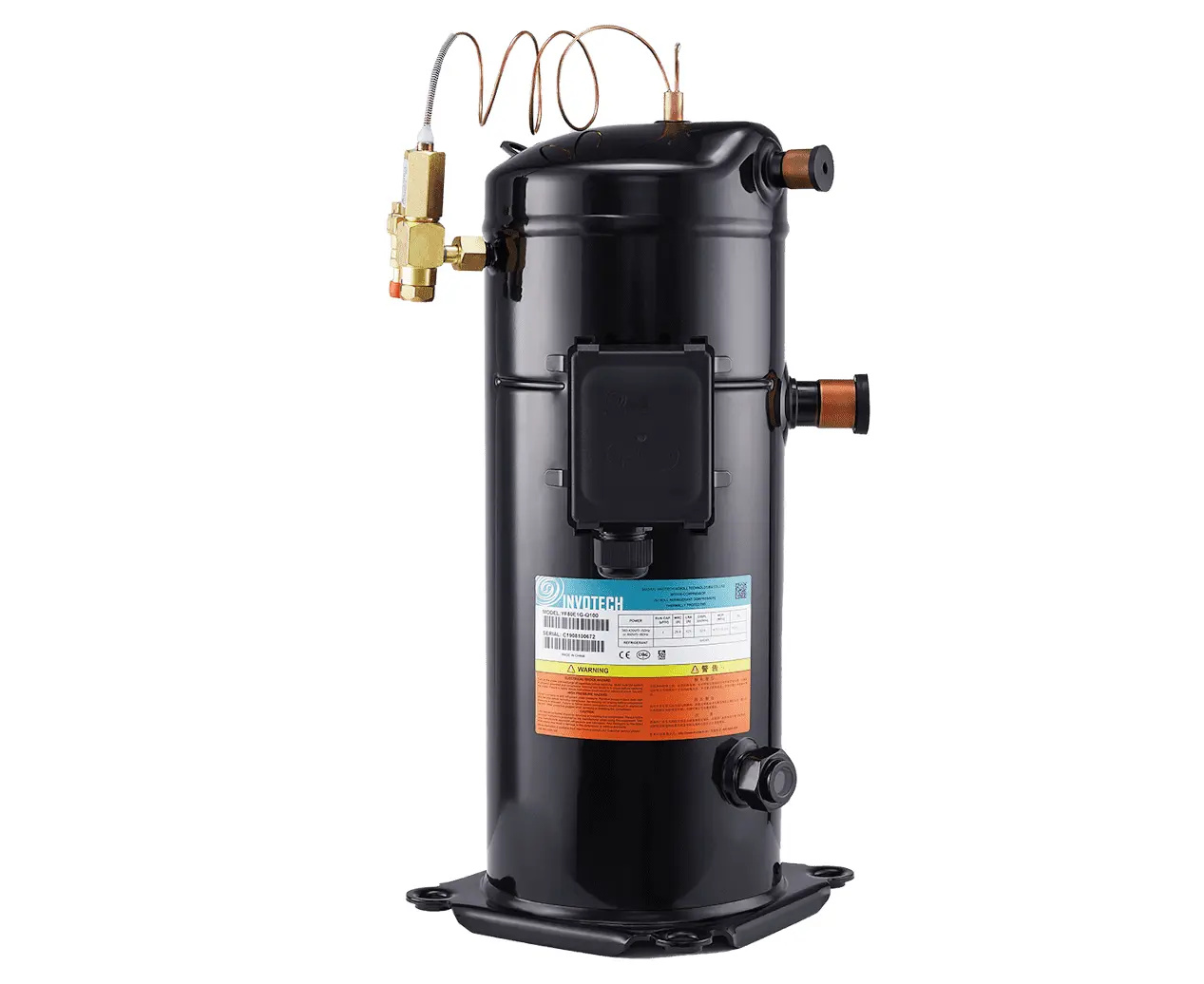 Compressore scroll Invotech YF80E1S-Q100, LBP, R404A, 380-420V/50Hz/50-60Hz