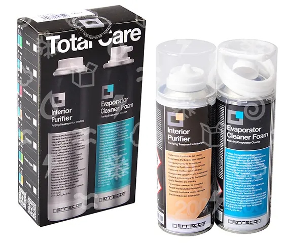 Errecom set completo per l'igiene dell'aria condizionata - schiuma + aerosol, 2×200 ml, pesca