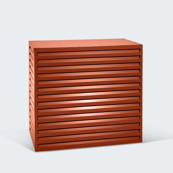Alloggiamento per climatizzatore e pompa di calore Evolar in alluminio rosso mattone L, 1100x1200x650 MM