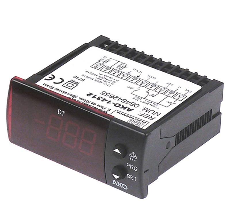 Régulateur électronique AKO type AKO-14312B dimension de montage 71x29mm 12/24V tension AC/DC NTC - non livrable, remplacé par AKO-D14312
