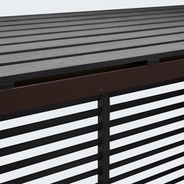 Evolar luftkonditionerings- och värmepumpshus Charcoal Grey WPC Tower, 1600x1200x650 MM