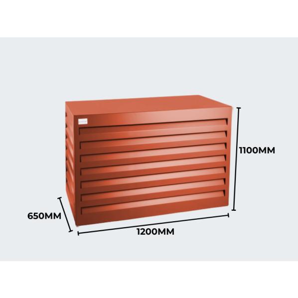 Alloggiamento per climatizzatore e pompa di calore Evolar in alluminio rosso mattone L, 1100x1200x650 MM