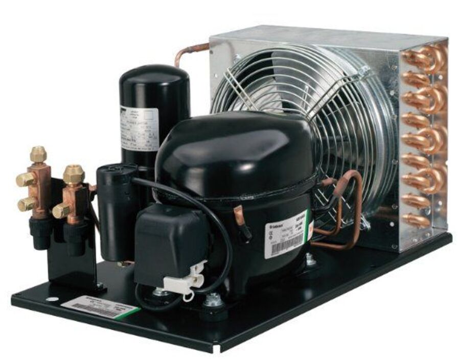 Condensatie-unit Aspera UNEK6210Z/2, HBP/MBP, R134A, 220-240 V, 50 Hz, 1~, met drukregelaar