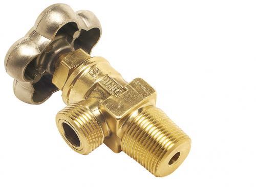 PERKEO stalen cilinderafsluiter voor 5-11 kg cilinders, B21,8x1/14" LH