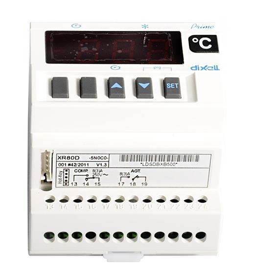 Dixell / Copeland XA 100 C koelregelaar, 12 V, 32 x 74 mm