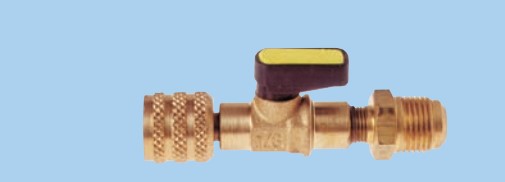 BVS-06-04-Y Válvula de bola recta 3/8 "SAE hembra x 1/4 "SAE macho, amarilla