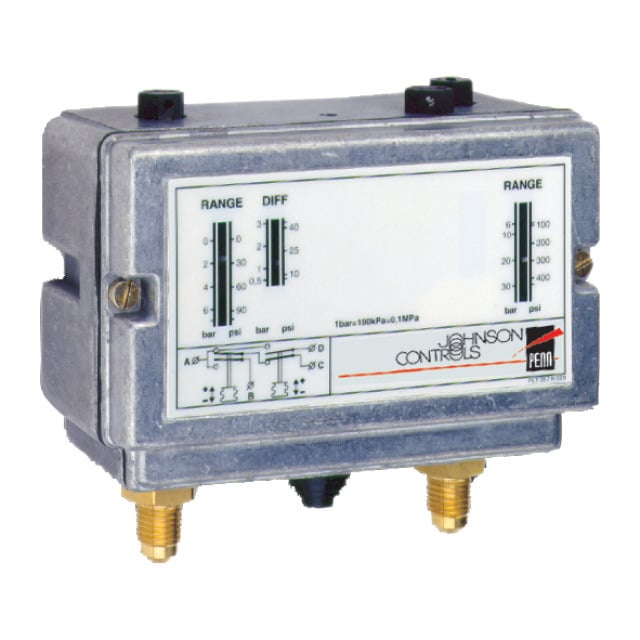 Presostato mecánico doble Johnson Controls Penn P78MCS-9300, IP54 HD/ND HD SDBK 1/4