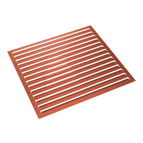 Parete posteriore Evolar in alluminio rosso mattone L, 1100x1200 MM