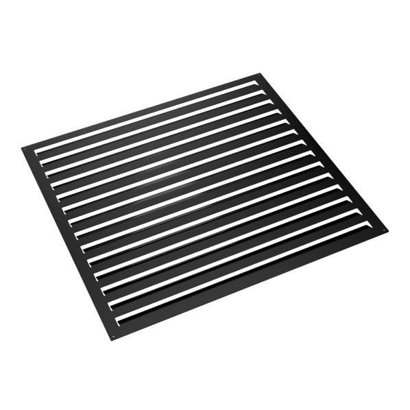 Evolar rear panel aluminium black L, 1100x1200 MM