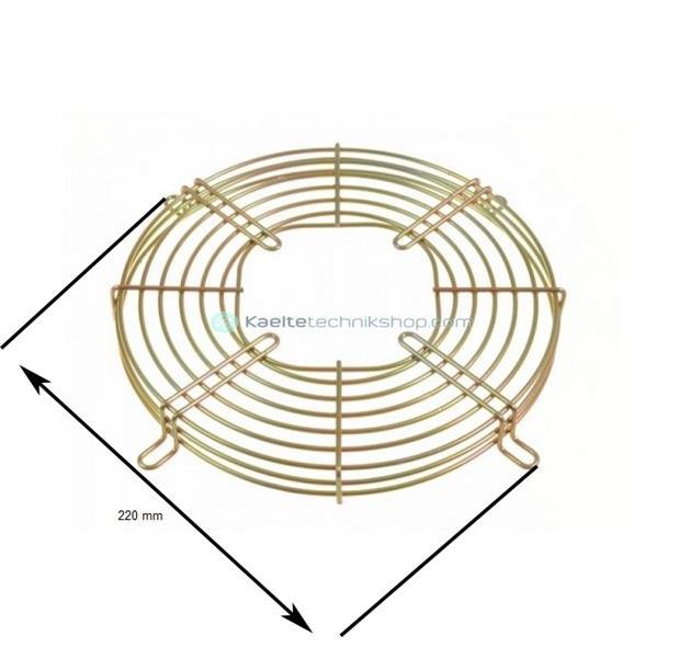 Grille de ventilation, pales de ventilateur 172 mm, H = 26 mm