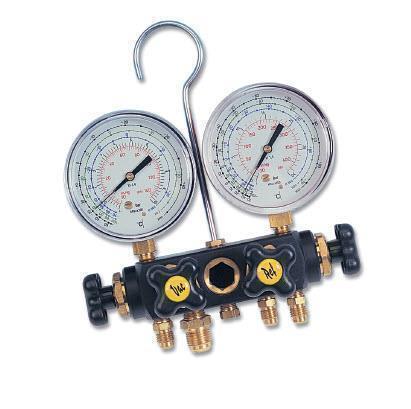 Ayuda de montaje de 4 vías con manómetro Ø80 clase 1 "Pulse-Free" WIGAM W4PF80/A6/4/K1