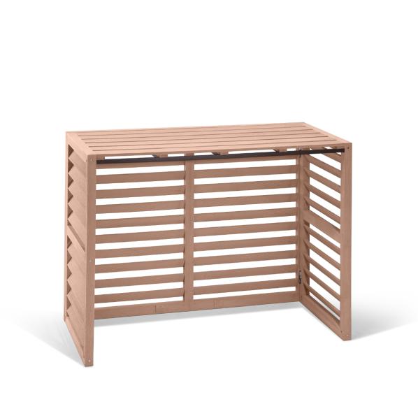 Evolar luftkonditionerings- och värmepumpshus Tropical Teak WPC M, 800x1100x550 MM